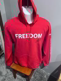 Image 1 of Charlie Kirk Freedom turning point hoodie RED