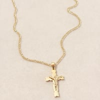 Image 2 of Gold Crucifix Necklace