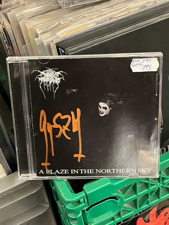 Image of CD Darkthrone A Blaze in the Northern Sky SIGNED