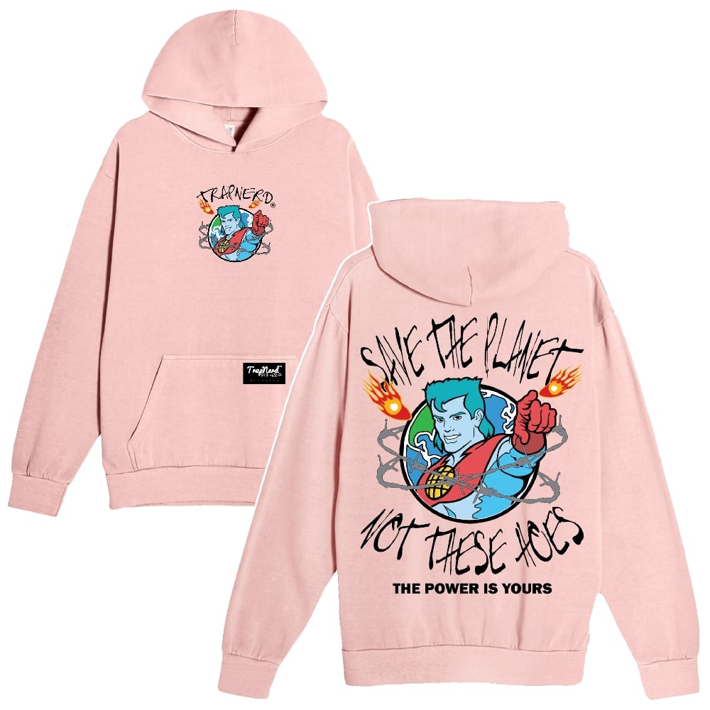 SAVE THE PLANET HOODIE (SALMON)