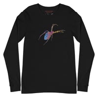 Image 7 of Long Sleeve Tee (Adult M/F) - Spider Rainbow Glow