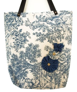Image of TOTE BAG VINTAGE BLUE