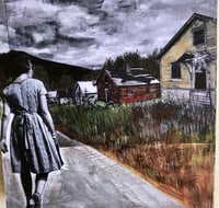 Image 1 of Girl on country road quality art print 