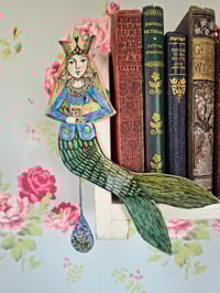 Image 5 of Aurelia the Mermaid and her Cat Wall Plaque 