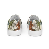 Image 3 of Colorful Botanical Plants Art Nouveau Men’s Slip-On Canvas Shoes