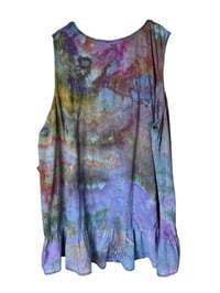 Image 8 of ♻️ UPCYCLED 3X Plus Cotton Top in Muted Watercolor Ice Dye