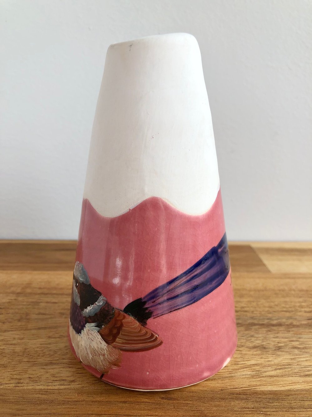 Pink Superb Fairywren Vase