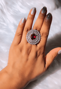 Image 7 of Purnima_American Diamond Adjustable Ring 