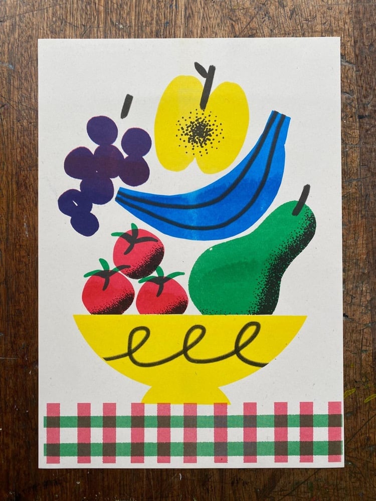 A3 Fruitbowl Riso Print