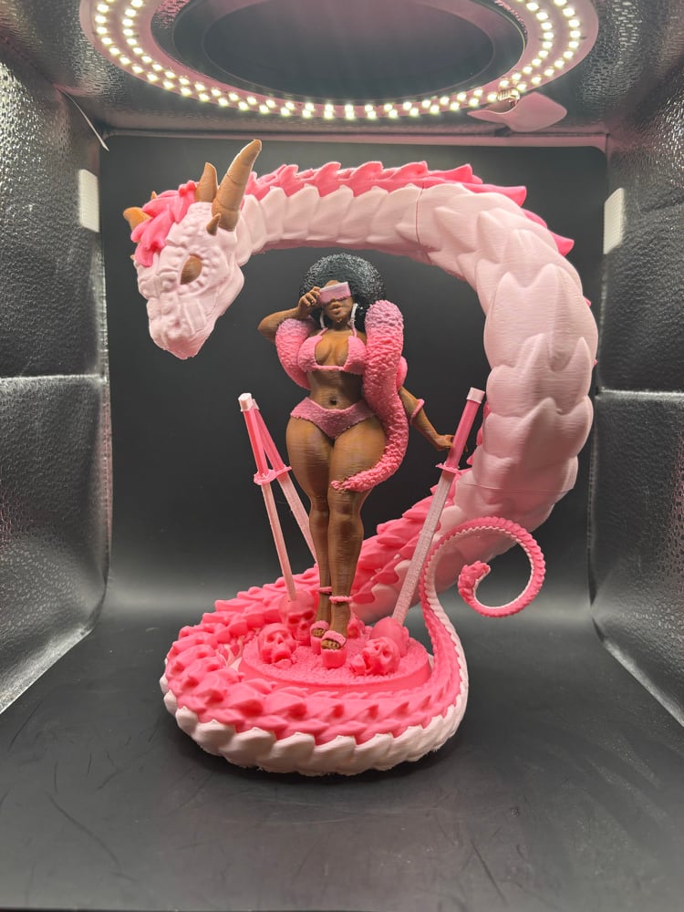 Image of 3D Printed Spinning Dragon Samurai