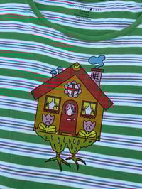 Image 2 of kitschy babayaga striped repurposed t-shirt 