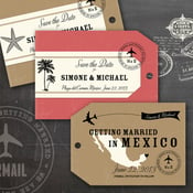 Image of Luggage Tags Save the Dates - any color