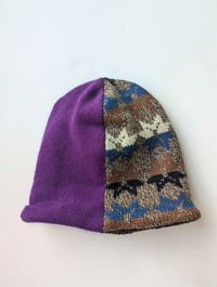 Image 4 of Upcycled Reversible Beanie Mohair x Cashmere
