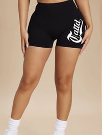 Image 2 of Medium length Summer 25 biker shorts BLACK 