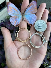 Image 3 of ✨WHOLESALE✨ 14kt Rose Gold Fill Weightless Wire Wrapped Hoops