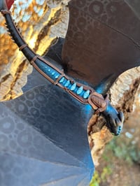 Image 3 of XL Night Dragon Wall Flyer Sculpture (wings up) - GLOW EDITION 