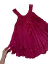 70s indian gauze and crochet tent tank or mini dress