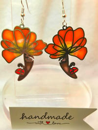 Image 5 of Handcrafted Resin Face with Flower 