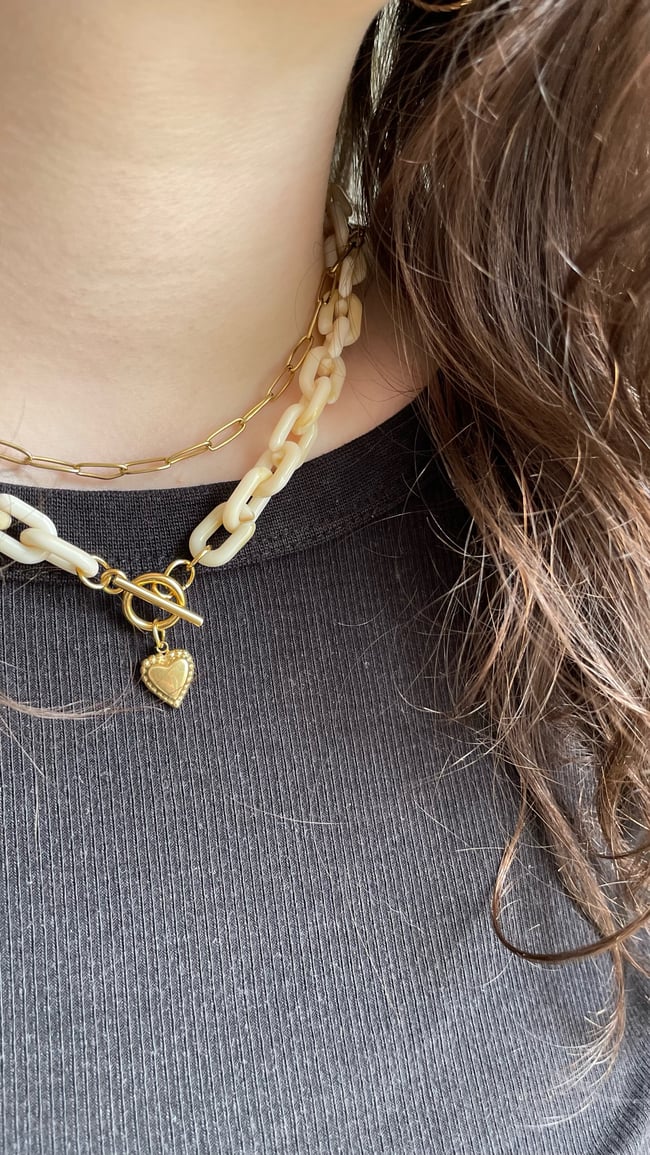 CLÉMENTINE | Collier gros maillons acrylique