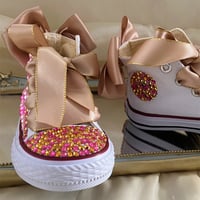 Image 4 of Barbie Toddler Girls Canvas Pearls Shoes 