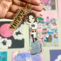 Image 3 of aespa 'dirty work' bratz-inspired keychains.
