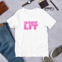 Image 1 of STAY LIT COTTON CANDY Short-Sleeve Unisex T-Shirt