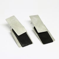 Image 1 of Pendientes plata oxidada Masina 