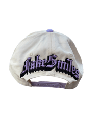 Image 2 of Lavender and cream F initial SnapBack 