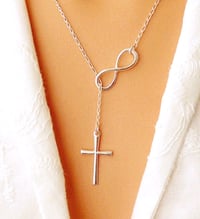 Image 1 of Fashionable Simple 8-shaped Cross Necklace