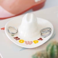 Image 1 of Cowboy Hat Ceramic Trinket Dish