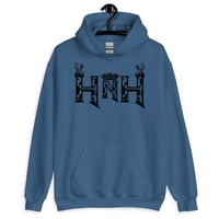 Image 4 of HNH Crown & Flame Hoodie (Black Print)