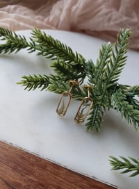 Tiny Fern Stud Earrings 