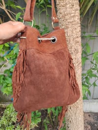 Image 5 of Evie Bag - Brown and purple dets