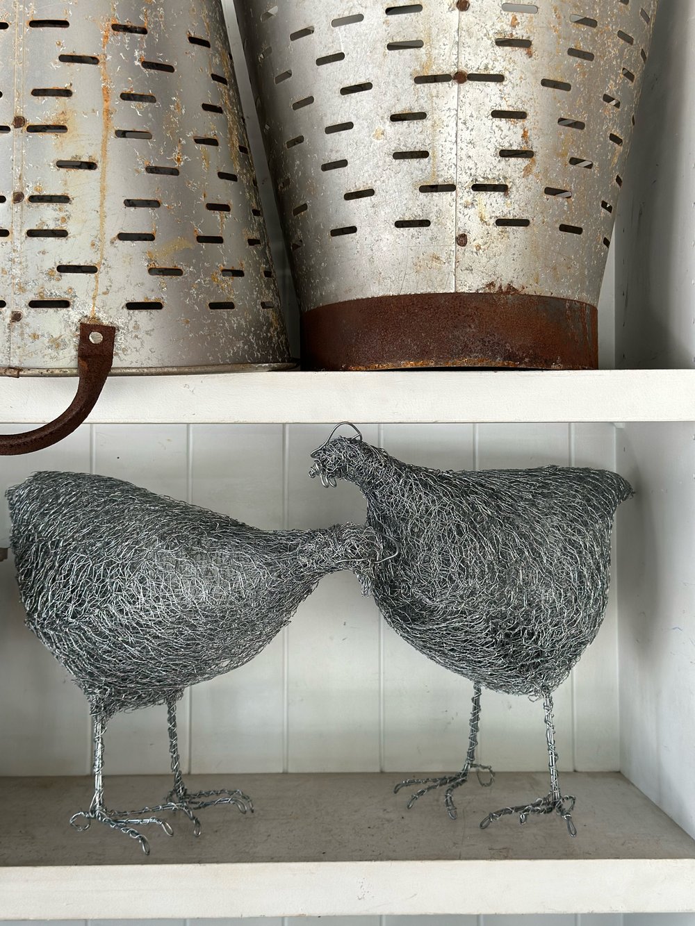 Image of Wire Guinea Fowl Scultpure