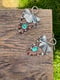 Image of Ginkgo Swoosh Draped Chain Earrings