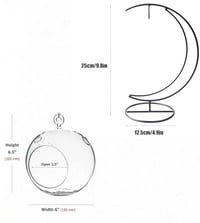 Image 5 of Glass Globe Terrarium Set With Natural Quartz Crystal & Moon Stand - Everything Included 