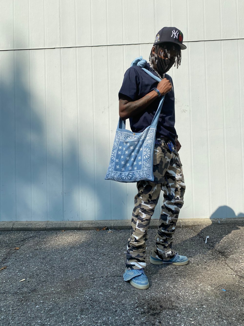 Denim Bandana Tote/Messenger Bag 💼