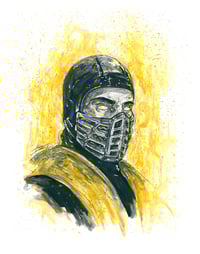 Mortal Kombat 95 Scorpion Signed Art Print