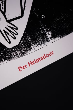 Image of ‚Der Heimatlose‘ woodcut print