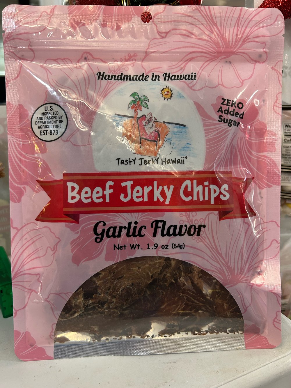 Image of  beef jerky crispy Garlic  flavor no sugar added