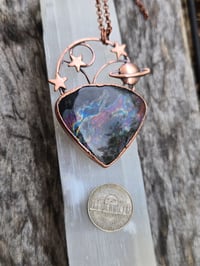 Image 3 of Electroformed THIS IS WHAT SPACE SMELLS LIKE labradorite necklace 02