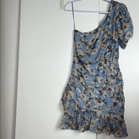 Image 2 of ASTR one shoulder floral mini dress