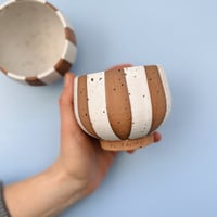 Image 1 of Circus Cup - Medium / cinnamon & white