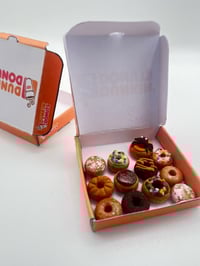 Image 5 of miniature dozen dunkin donuts *halloween edition* 1:12 scale 
