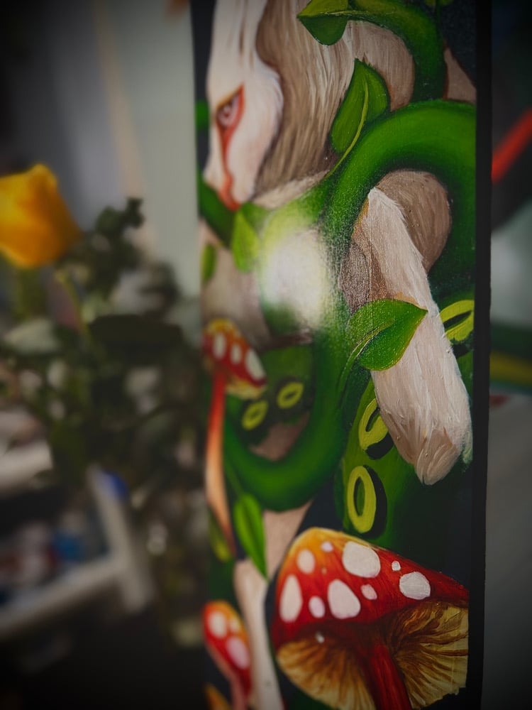 Entanglement (Oil Painting on Skateboard Deck) 