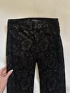 vintage Betsey Johnson velvet python trousers