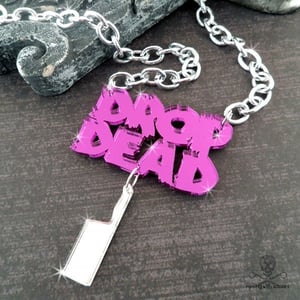 Image of DROP DEAD - Laser Cut Acrylic Necklace
