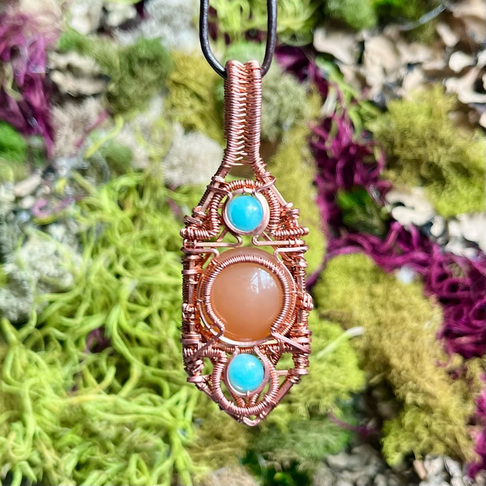 Image of Carnelian & Amazonite Pendant