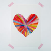 Image 2 of Rainbow Heart Print