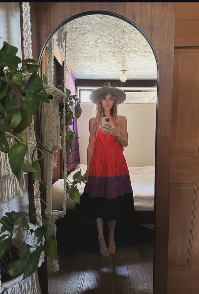 70s Ted Lapidus color block sundress 